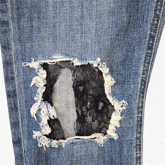 Joes Jeans Medium Wash Distressed Boyfriend Billie Ankle Straight Jeans Size 27 - Picture 4 of 12